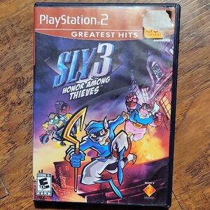Sony PlayStation 2 Sly 3: Honor Among Thieves - Black and Purple Case
